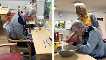 Bread-making at Bingham care home
